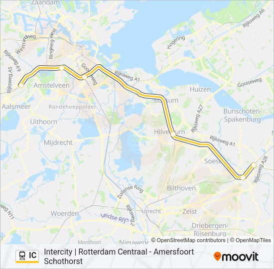 IC Train Line Map