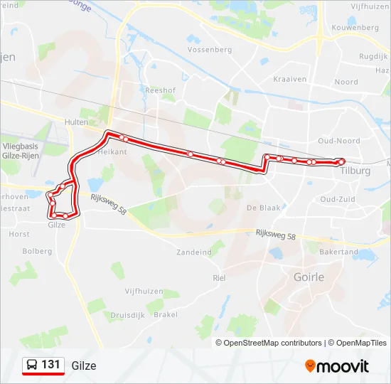 131 Bus Line Map