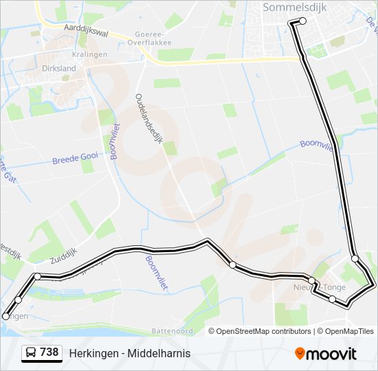 738 Bus Line Map