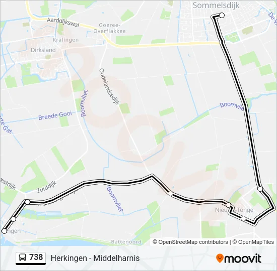 738 Bus Line Map