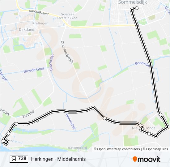 738 Bus Line Map