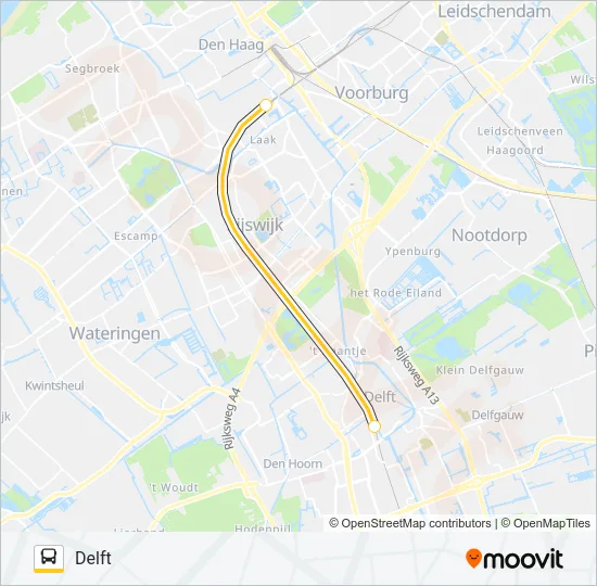 SNELBUS I.P.V. TREIN Bus Line Map