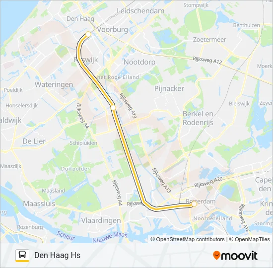 SNELBUS I.P.V. TREIN Bus Line Map