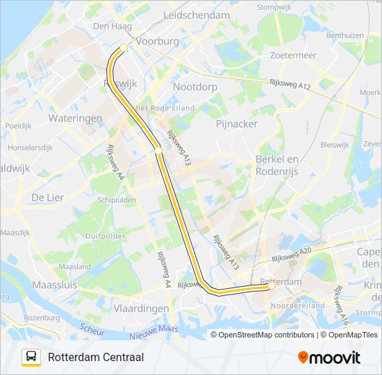 SNELBUS I.P.V. TREIN Bus Line Map