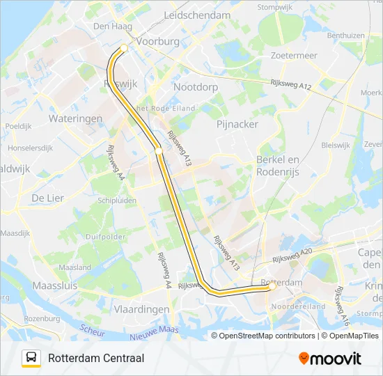 SNELBUS I.P.V. TREIN Bus Line Map