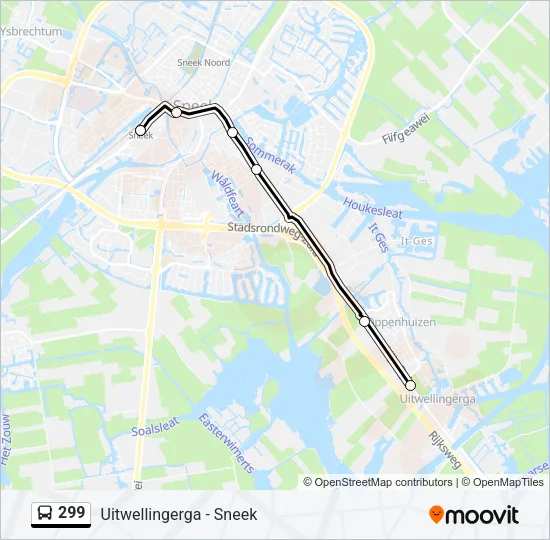 299 Bus Line Map