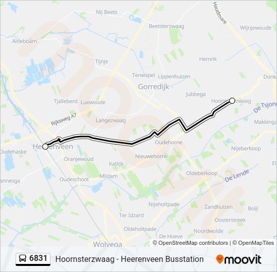 6831 Bus Line Map