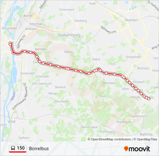 150 Bus Line Map