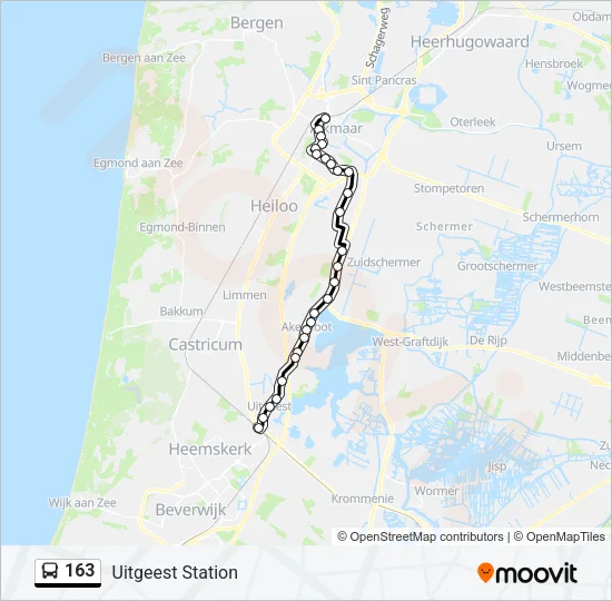 163 Bus Line Map