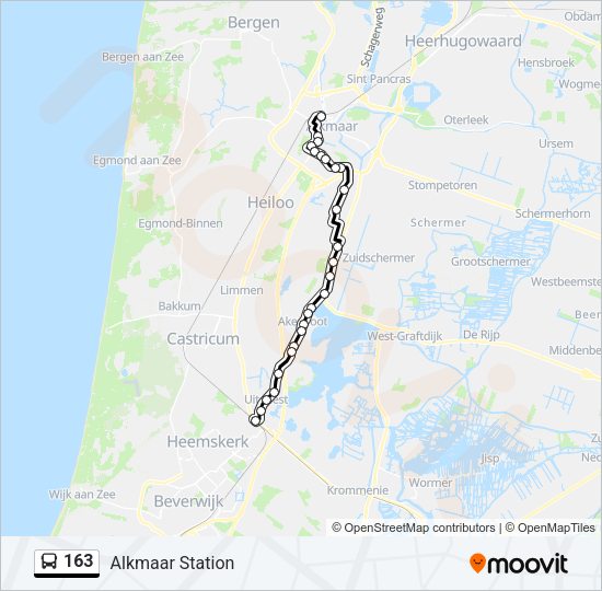 163 Bus Line Map