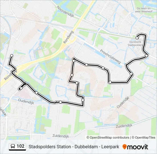 102 Bus Line Map