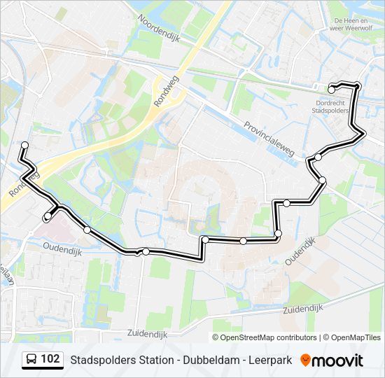 102 Bus Line Map