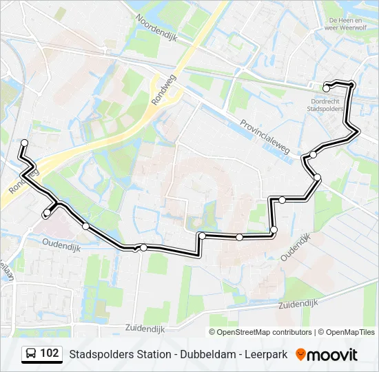 102 Bus Line Map