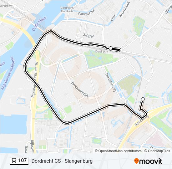 107 Bus Line Map