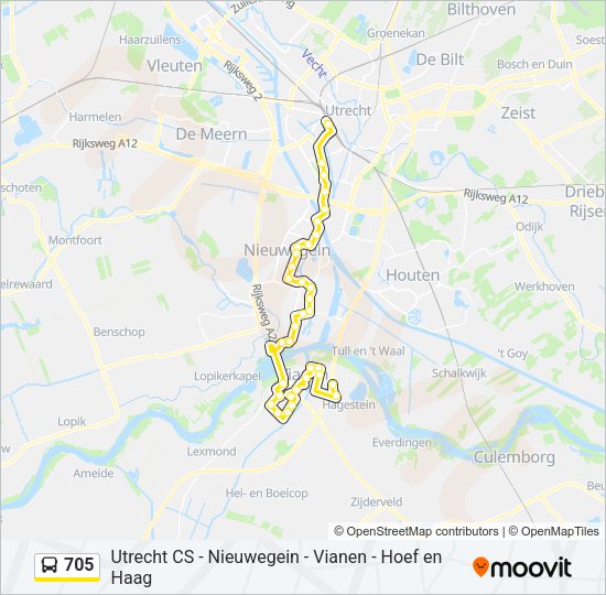 705 Bus Line Map