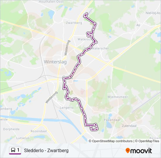 1 Bus Line Map