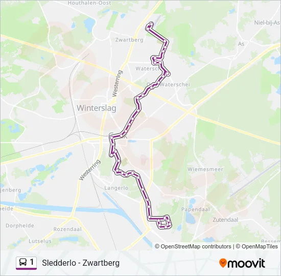1 Bus Line Map
