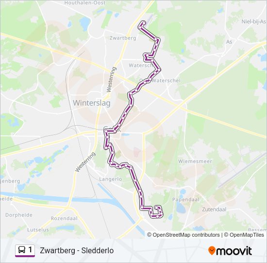 1 Bus Line Map