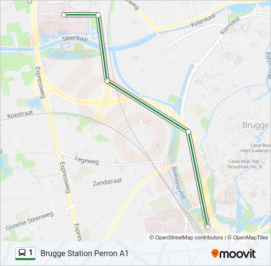 1 Bus Line Map