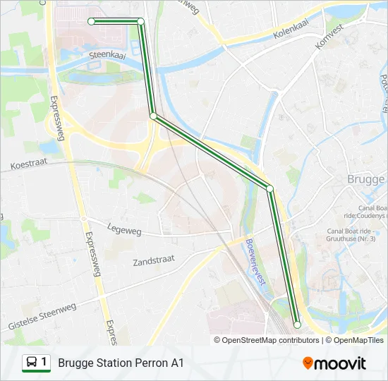 1 Bus Line Map