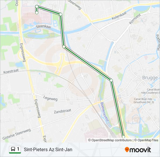 1 Bus Line Map