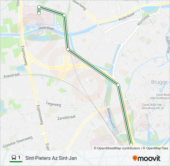 1 Bus Line Map