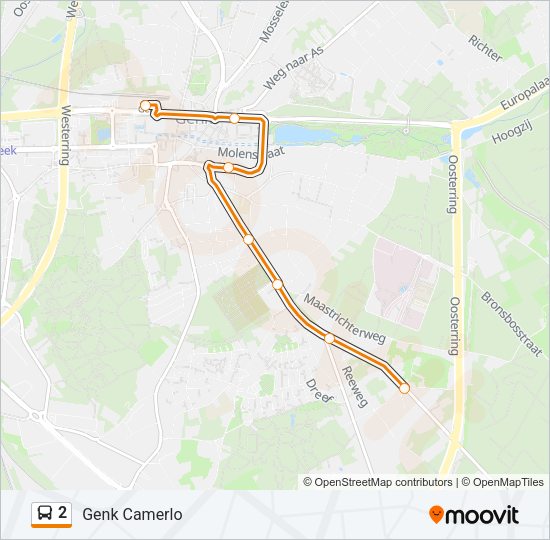2 Bus Line Map