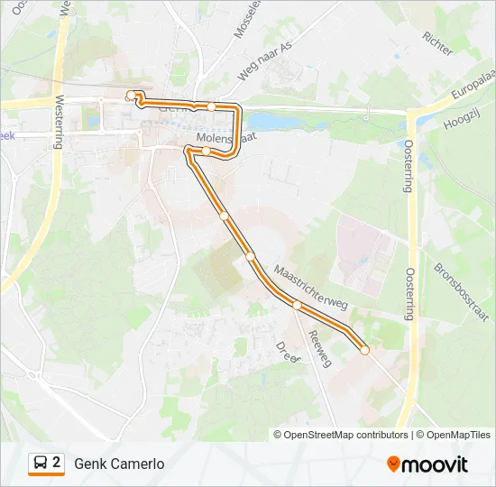 2 Bus Line Map