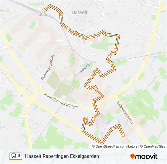 3 Bus Line Map