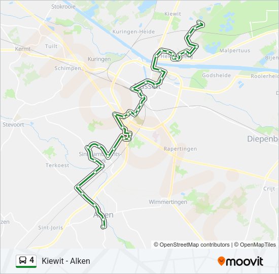 4 Bus Line Map