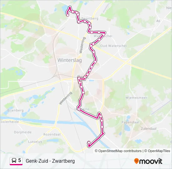 5 Bus Line Map