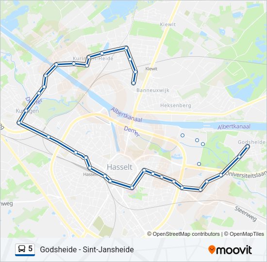 5 Bus Line Map
