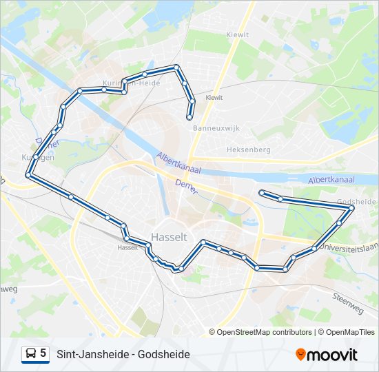 5 Bus Line Map