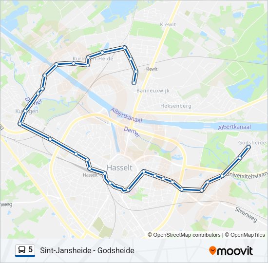 5 Bus Line Map