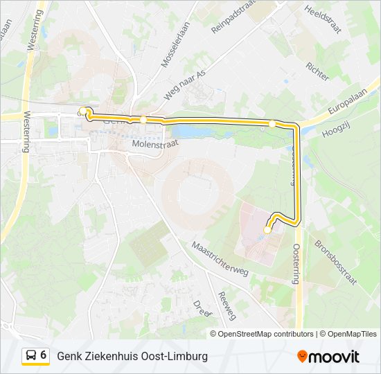 6 Bus Line Map