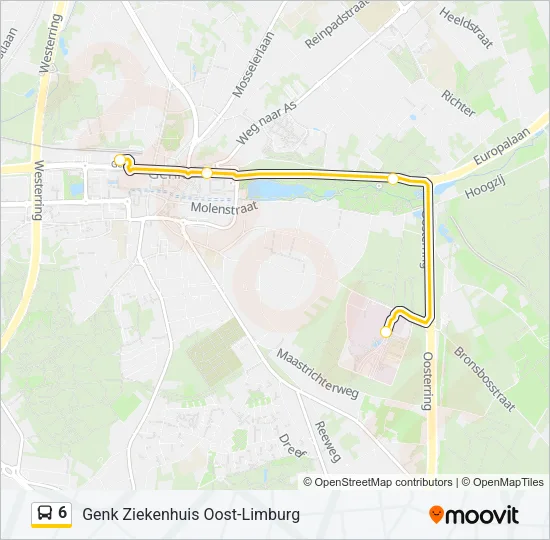 6 Bus Line Map