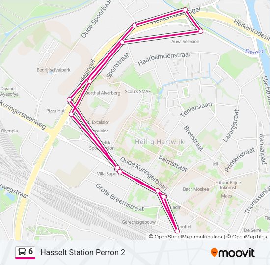 6 Bus Line Map
