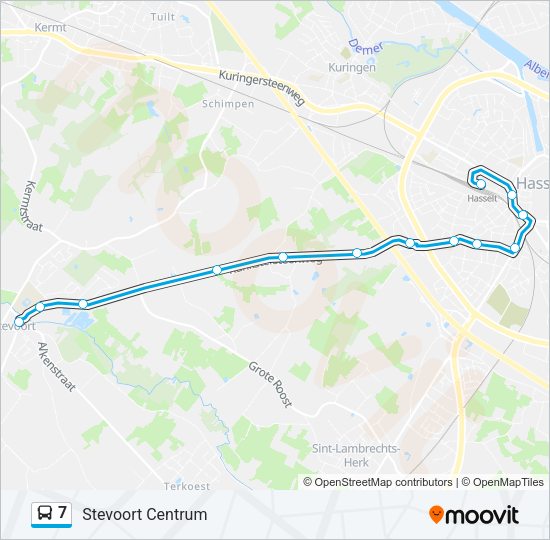 7 Bus Line Map