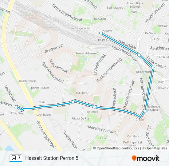 7 Bus Line Map