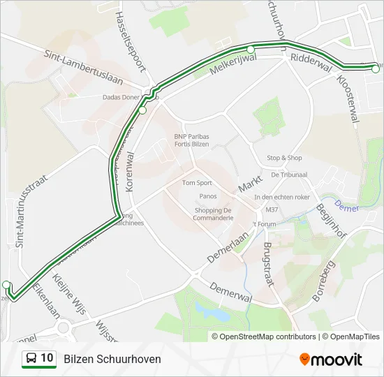 10 Bus Line Map
