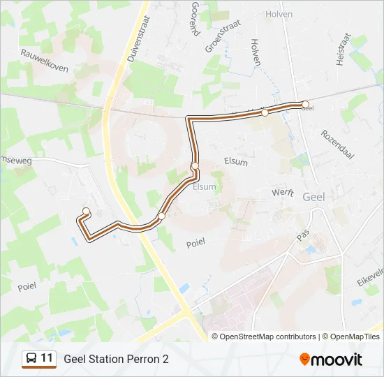 11 Bus Line Map