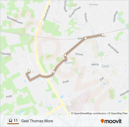 11 Bus Line Map