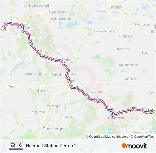 16 Bus Line Map