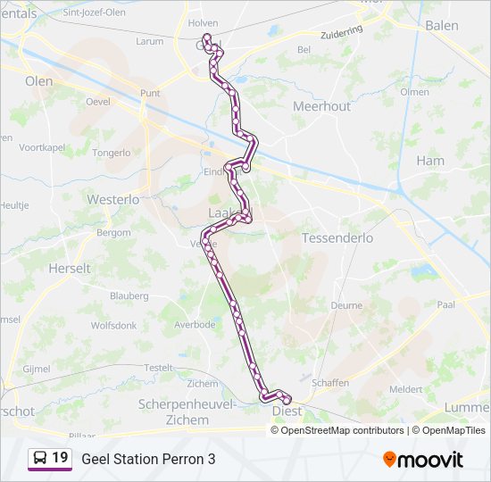 19 Bus Line Map