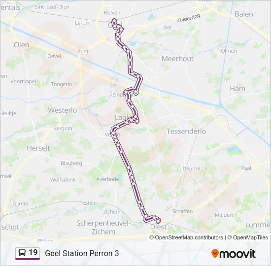 19 Bus Line Map