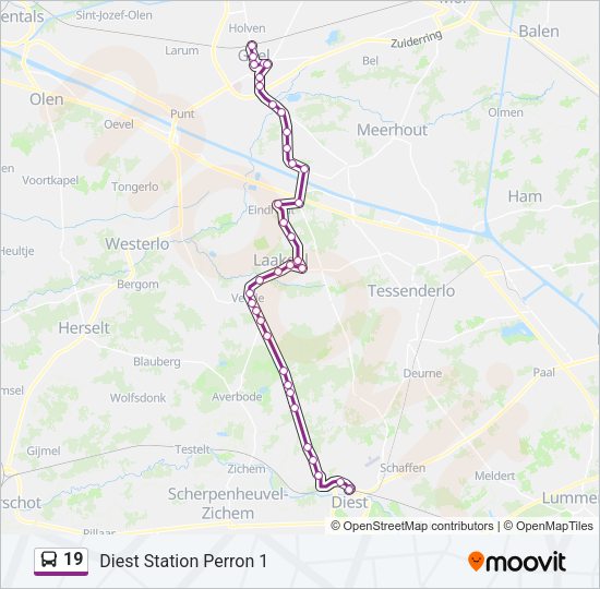 19 Bus Line Map