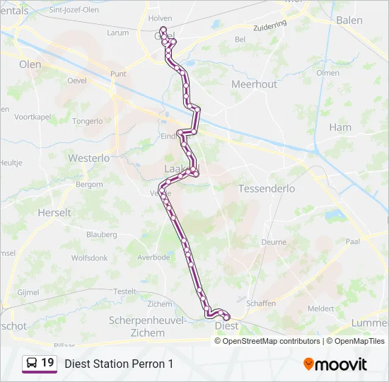 19 Bus Line Map