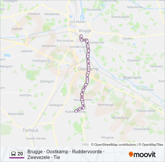 20 Bus Line Map