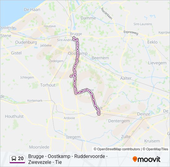 20 Bus Line Map