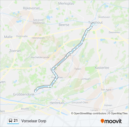 21 Bus Line Map